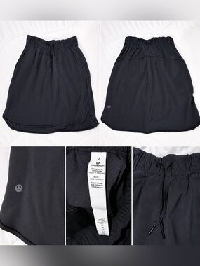 Lululemon Women’s Black Athletic Skirt Size 2 Drawstring Lightweight Activewear